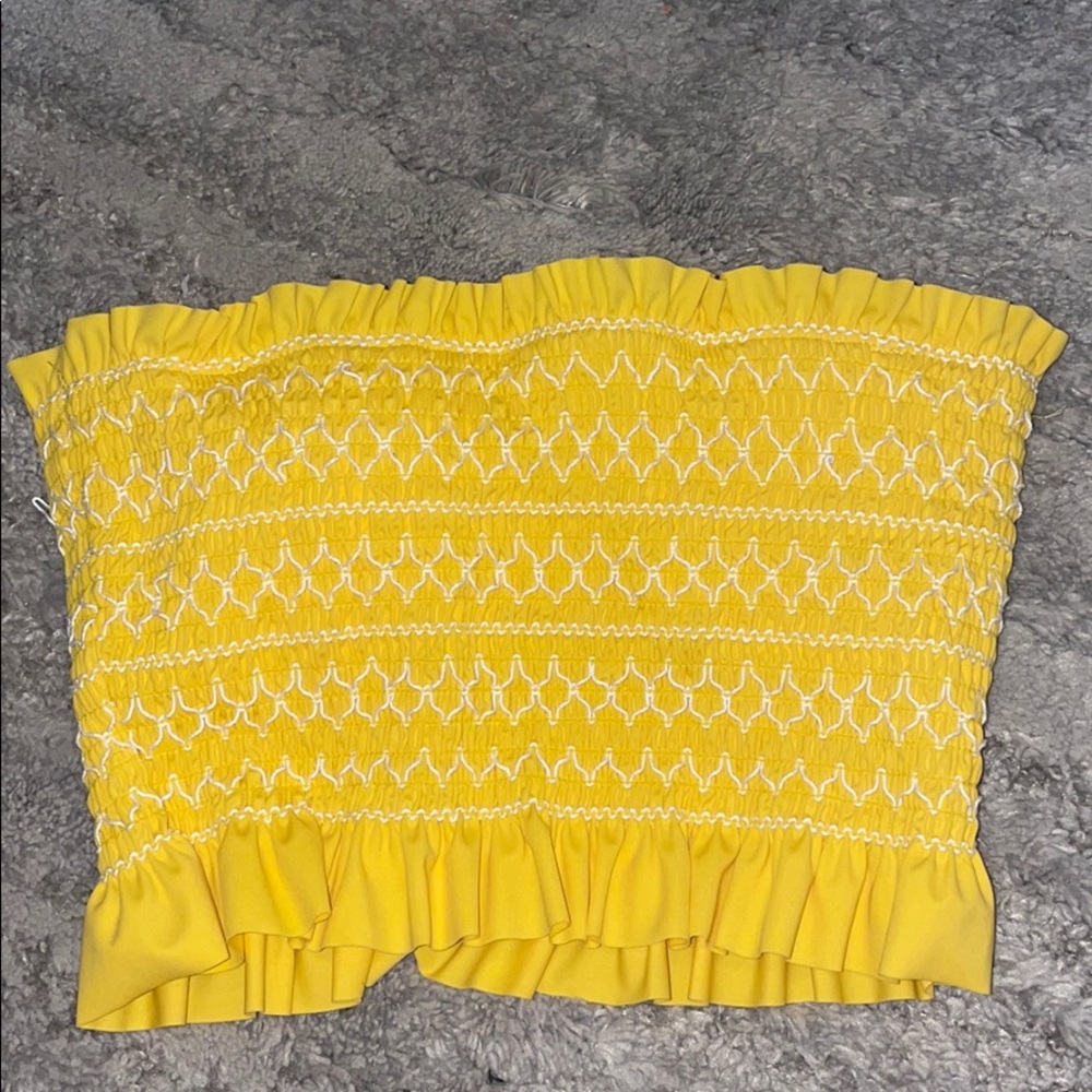 yellow swim suit top